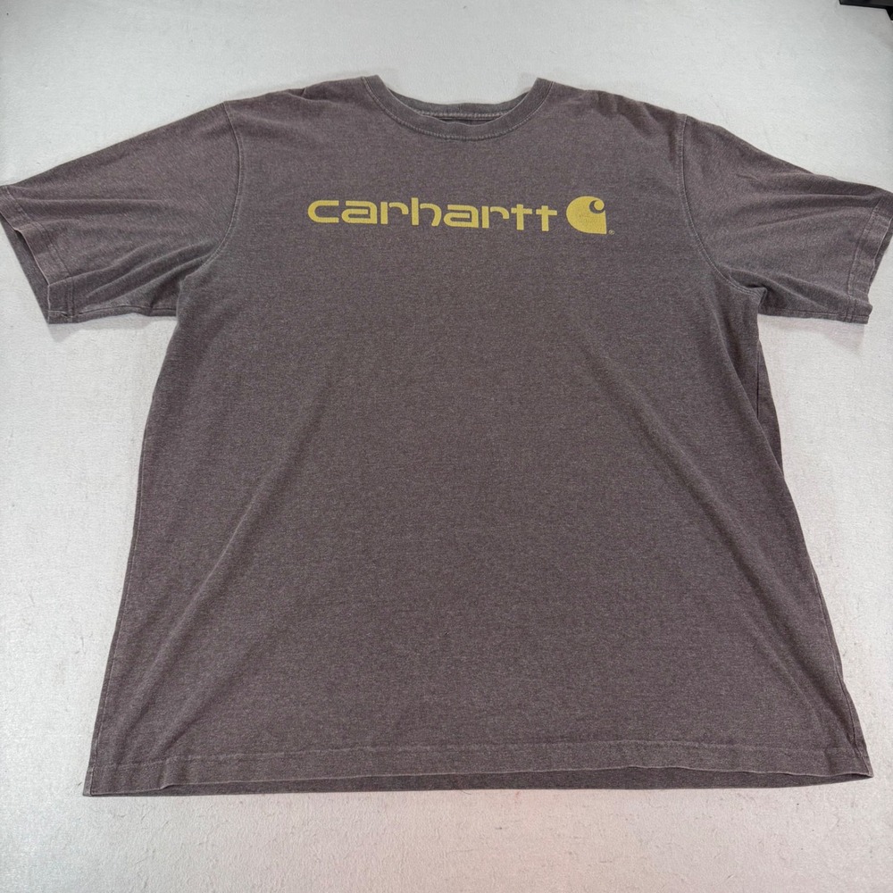 Carhartt K195 Logo T Shirt Mens XL Charcoal Gray Original Fit‎